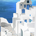 OH MY OIA-Santorini-original thinner view-Oil Painting-Prints